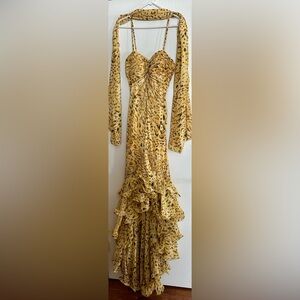 La Femme Sequin Animal Print Dress Paris